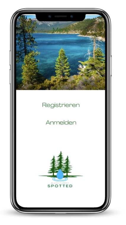 „Spotted“ App-Mockup